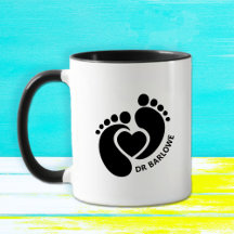Bebê Feet Heart Mug