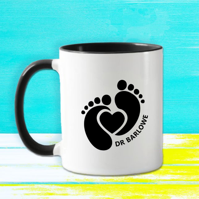 Caneca Bebê Feet Heart Mug (Criador carregado)