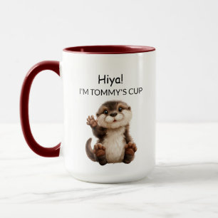 Caneca Bebê Lontra Acenando