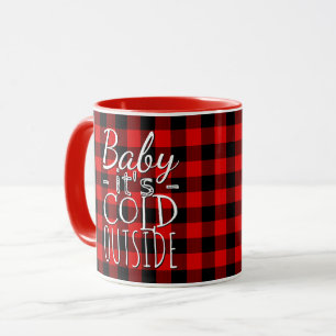 Caneca Bebê preto vermelho seu teste padrão exterior fr