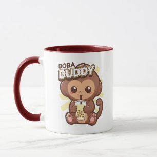 CANECA BEBENDO BOBA DE MACACO