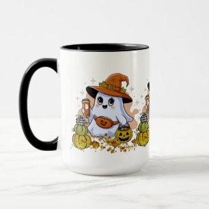 Caneca Bebendo Cute Spooky Coffee Combo Mug, 15 oz