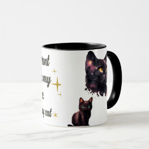 Caneca Beber telhado e gato de estimação