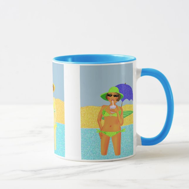 Caneca Bebês de praia de verão (Direita)