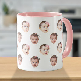 Caneca Bebês Engraçados Família Rostos 2 Fotos