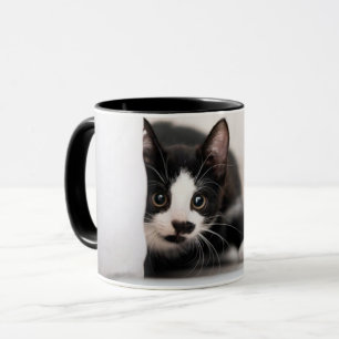 Caneca Bebês Mais Pobres   Black & White Kitten