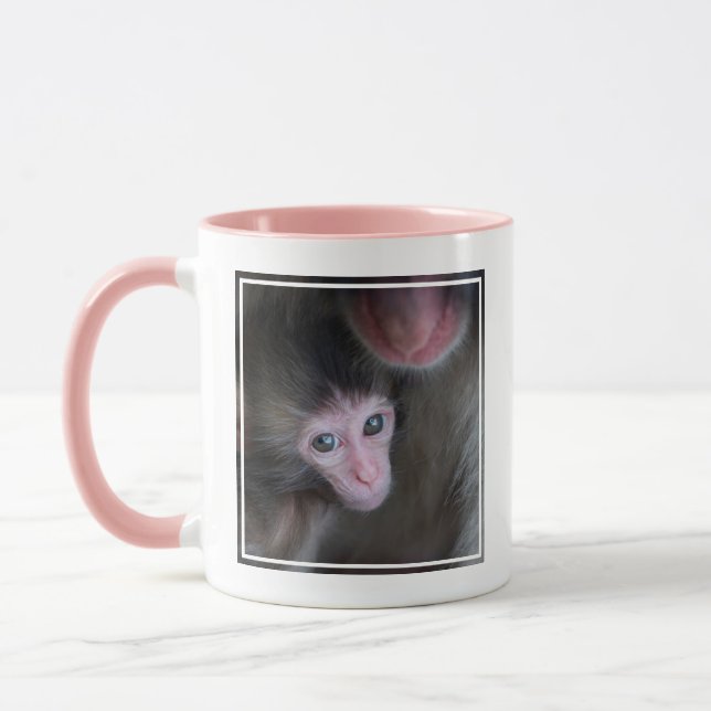 Caneca Bebês Mais Pobres | Macaco Baby Macaque e Mãe (Esquerda)