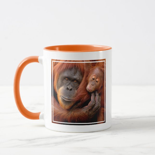 Caneca Bebês Mais Pobres | Orangutan Mãe e Bebê (Esquerda)