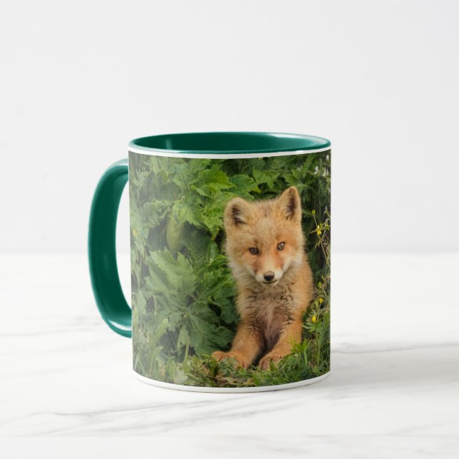 Caneca Bebês Mais Pobres | Red Fox em Umnak Alaska (Frente Esquerda)