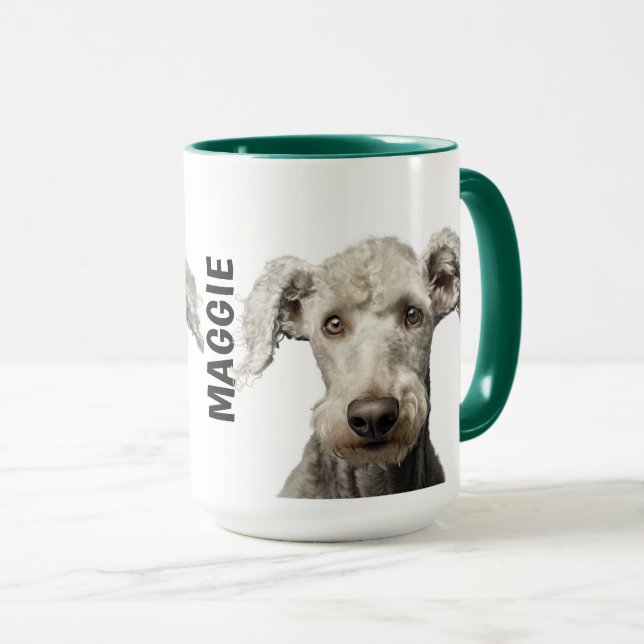 Caneca Bedlington Terrier Personalizado Mug (Frente Esquerda)