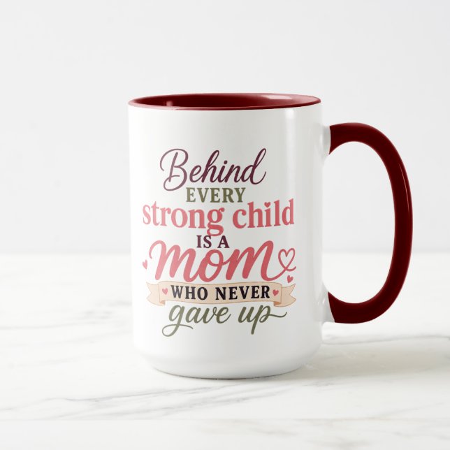 Caneca Behind Every Strong Kid (Direita)