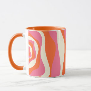 Caneca Bei e Fluxo 4 - Rosa, Laranja e Creme