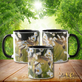 Caneca Beija-flor-de-garganta-rubia "Campo de Margaridas"