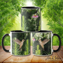 Caneca Beija-flor-de-garganta-rubia "Nas Flores"