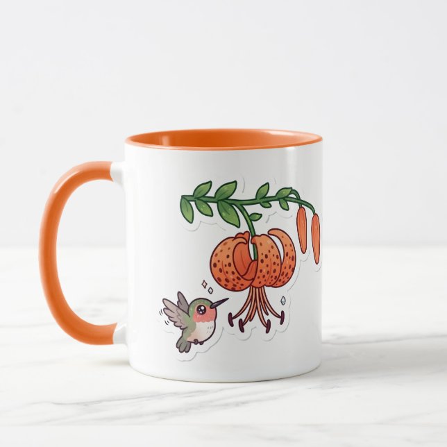 Caneca Beija-flor & Lírio do Tigre  (Esquerda)