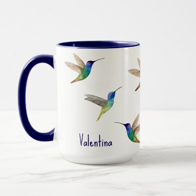 Caneca Beija-flores Personalizados (Esquerda)