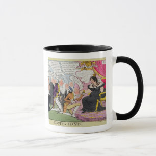 Caneca Beijando as mãos, publicadas 1827 (litho da cor)