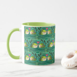 CANECA BEIJANDO SAPOS COLORIDOS E BONITOS POND ROMANCE, E