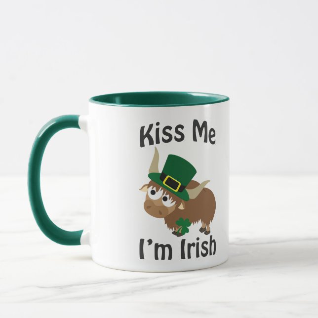 Caneca Beije-me, sou irlandês Yak (Esquerda)