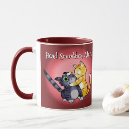 Caneca BEIJO NA CABEÇA GATOS DE VALENTINE por Jeff Willis