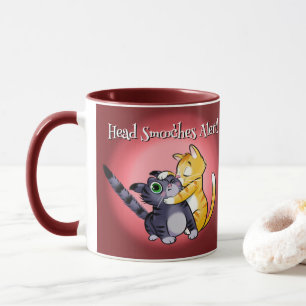 Caneca BEIJO NA CABEÇA GATOS DE VALENTINE por Jeff Willis