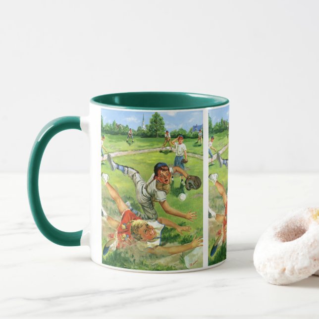Caneca Beisebol Esportivo Vintage, Equipes Infantis Jogan (Com Donut)