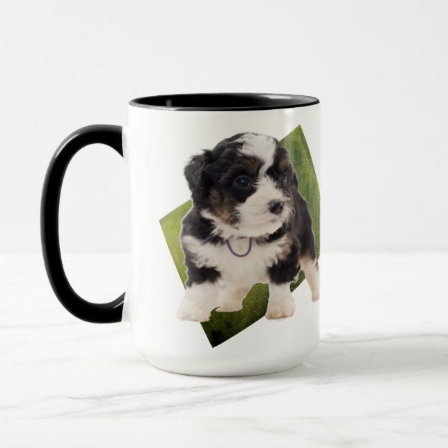 Caneca Bela Arneodela Verde Puppy Art (Esquerda)