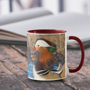 Caneca Bela Chatty Pato Mandarim nas Rochas