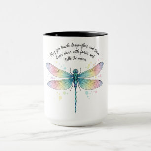 Caneca Bela Citação Inspiradora de Libélula