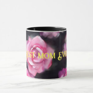 Caneca Bela Coleção de Rosas Rosa Rosa de Cor-de-Água Mod