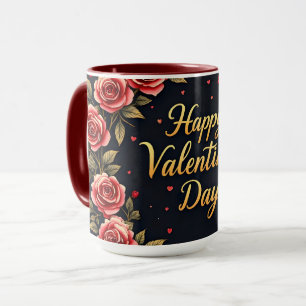 Caneca Bela Coleção Moderna de Luxo Floral Amor
