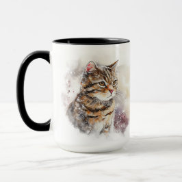 CANECA BELA COR DE ÁGUA RODADA MESA POR GATO