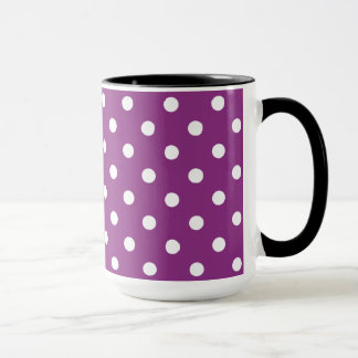 Caneca Bela Cor de Amora Preta Com Pontos Brancos