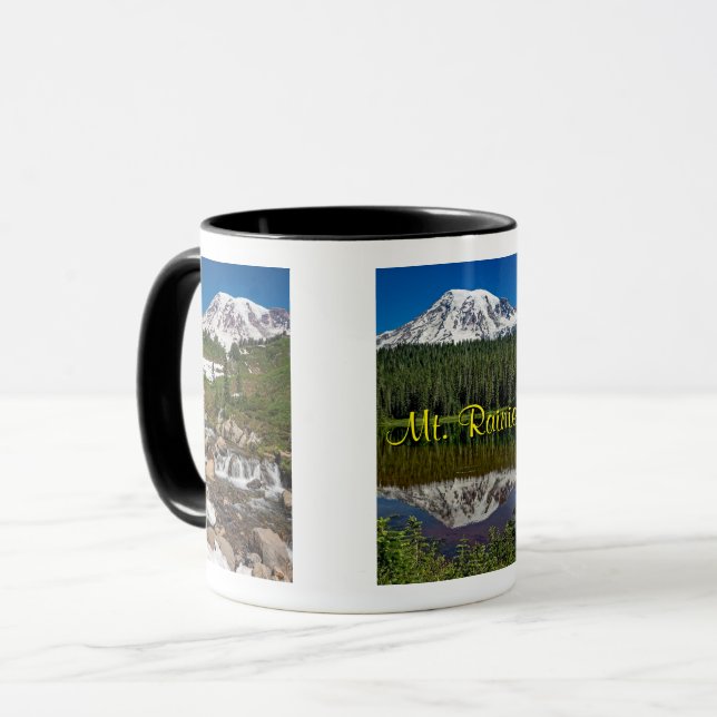 Caneca Bela Mt. Rainier, Estado de Washington, Lembrança (Frente Esquerda)