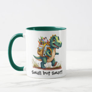 Caneca Bela palheta da escola de dinossauro - "Pequeno ma