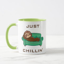 Caneca Bela preguiça Engraçada Só Chillin