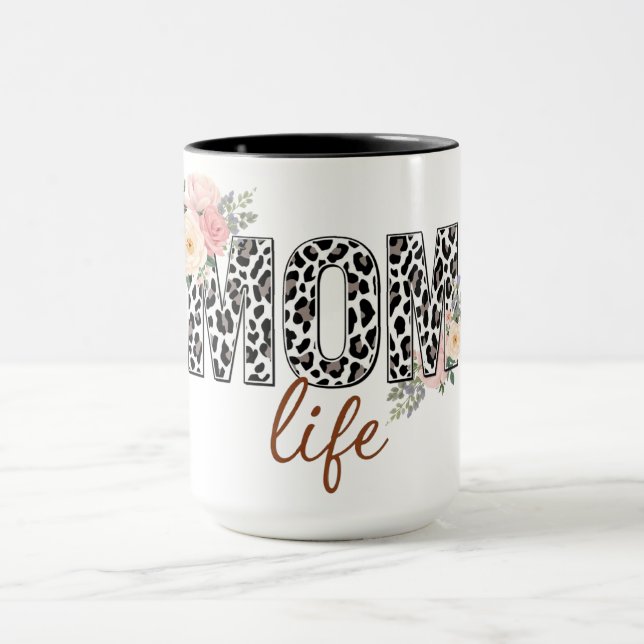 Caneca Bela Vida de Mãe Floral (Centro)