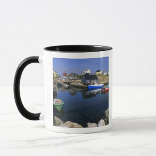 Caneca Bela vila de Peggy's Cove com porto
