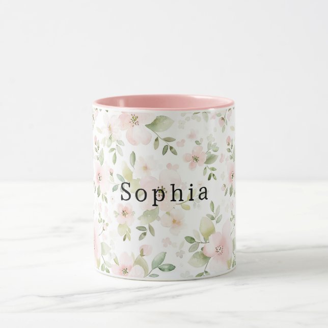 Caneca Belas Flores Rosadas (Centro)