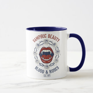 Caneca Beleza Vampírica Sangue E Rosas