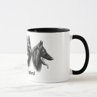 Caneca belga de Tervuren Malinois Groenendael do