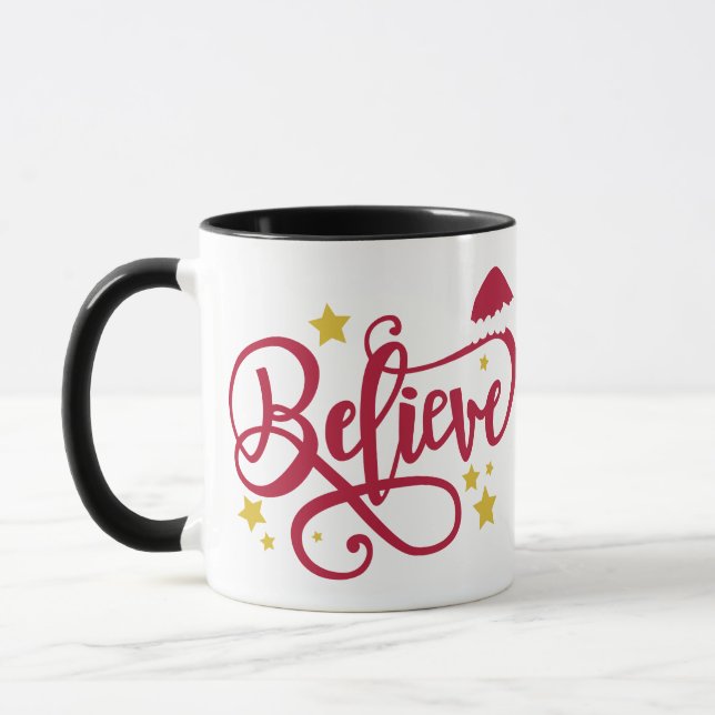 Caneca BELIEVE Santa hat (Esquerda)