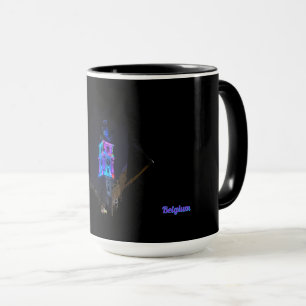 Caneca Belíssimo Belfry de Mons Bélgica viagem