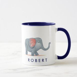 Caneca Belo Elefante Personalizou seu nome