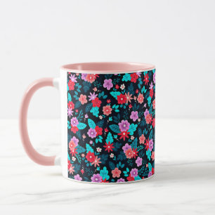Caneca Belo Esquema Ditsy Floral Padrão-56576