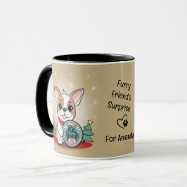 Caneca Belo Feliz ano novo francês Bulldog Engraçado