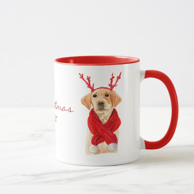 Caneca Belo Natal Labrador (Direita)