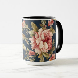 Caneca Belo Padrão Floral Italiano