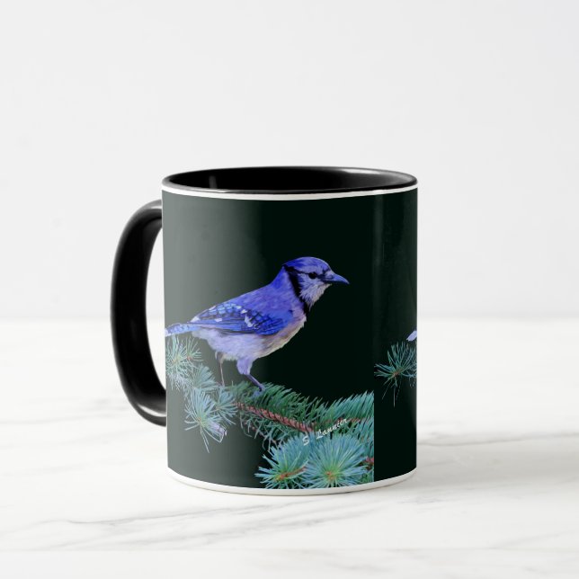 Caneca Belo Pássaro Azul (Frente Esquerda)