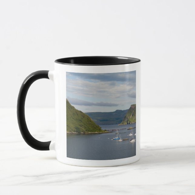 Caneca Belo porto e veleiros com reflexos em (Esquerda)